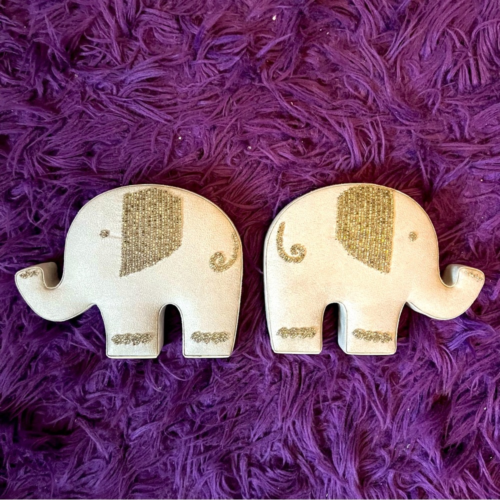 Pottery Barn Baby Bookends - Elephants - a set of 2